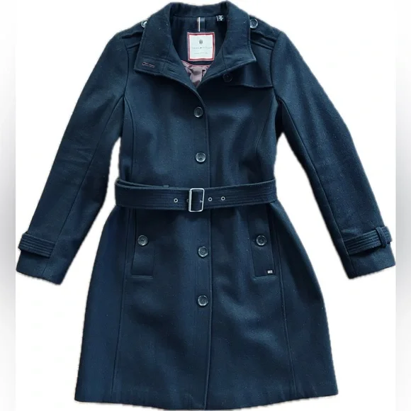 Tommy Hilfiger Women's Single-Breasted Peacoat - Picture 1 of 11